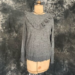 Ruffle detail sweater